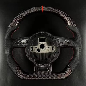 Volant sport personnalisé en fibre de carbone véritable compatible avec <span class=keywords><strong>Audi</strong></span> A3 A4 A5 A6 A7 RS3 <span class=keywords><strong>RS4</strong></span> RS5 RS6 RS7 <span class=keywords><strong>B8</strong></span> <span class=keywords><strong>5</strong></span> Q3 Q5 Q7 - Product Image 2