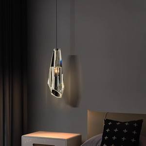 Lámpara Colgante de Cristal Nórdica Minimalista Moderna, Lámpara Colgante Pequeña de Lujo Posmoderna para Dormitorio, Comedor, Araña - Product Image 6