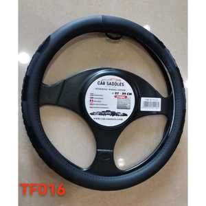 ปลอกหุ้มพวงมาลัยรถยนต์ 37-39 ซม. สีดำพรีเมียมสำหรับรถยนต์ - Product Image 1