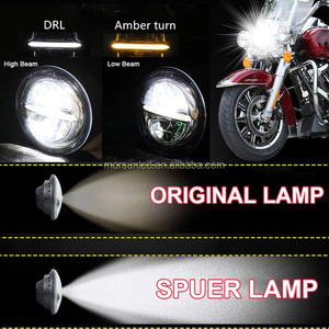 Faro Del motociclo <span class=keywords><strong>7</strong></span> Pollici A LED con Halo/Tornitura Singal Luce per Harley/Royal Enfield/Universale - Product Image 6