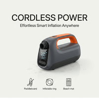 Pompe à air électrique intelligente sans fil en stock avec écran LED numérique pour SUP, paddleboard, gonflable et matelas à batterie portable