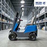 Chariot élévateur électrique miniature WGZN 0,5 tonne 0,8 tonne pour la logistique et le stockage en intérieur, chariot élévateur électrique à batterie au lithium entièrement hydraulique
