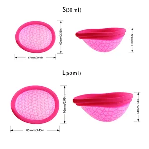 Eco-frienly Reusable Soft Disc For Women Period Designed Sanitary Napkins Substituter Medical Grade Silicone Menstrual Disc