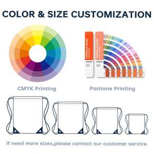 Bolsa de gimnasio de la marca H & G con asa de cordón de poliéster y nailon 210D con logotipo personalizado del proveedor OEM, impermeable promocional de viaje barato - Product Image 4