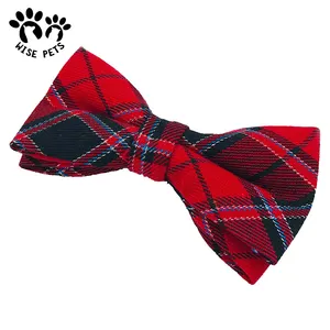 Custom Wholesale Pet Accessories Supplier Adjustable Dog Bowtie Collar Pet Neckties Sublimation Print Dogs Bow Tie