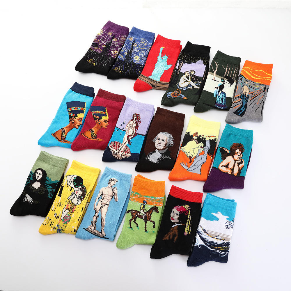 Wholesale Fashionable Anti-Slip Custom Print Cartoon Socks for Adults Soft Comfortable Crew Style Casual for Spring Season