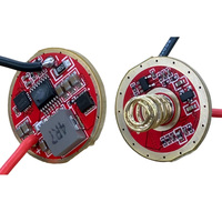 Placa controladora LED Buck-Boost Manta Ray de 22 mm, 1.4A de corriente constante para linterna de iones de litio 1-2S con protección contra inversión térmica
