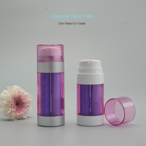 Tùy chỉnh 10ml 10ml <span class=keywords><strong>15ml</strong></span> <span class=keywords><strong>15ml</strong></span> Pet PP kép buồng bơm Lotion đôi ống pha chế mỹ phẩm chai không có không khí cho chăm sóc da bao bì - Product Image 4
