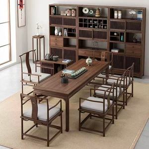 Juego de Mesa de Té de Estilo Chino Moderno con Patas en Forma de Herradura, Muebles de Madera de Olmo Antiguo para Sala de Estar - Product Image 3