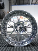Roues de voiture particulières personnalisées de haute qualité en deux parties 6061-t6 polies forgées 18 19 20 21 pouces
