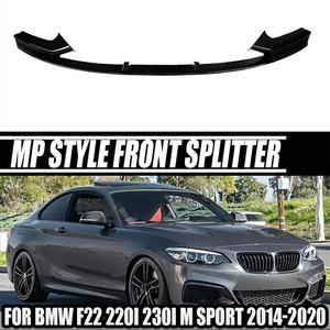 Lèvre de pare-chocs avant en plastique ABS, couleur noir brillant, pour <span class=keywords><strong>BMW</strong></span> <span class=keywords><strong>Série</strong></span> <span class=keywords><strong>2</strong></span> F22 220i <span class=keywords><strong>230i</strong></span> M Sport 2014-2020 - Product Image 3