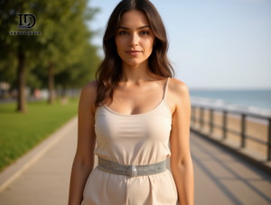 Catena Elastica in Lega d'Acciaio per Donna, Placcata in Oro, Gioiello per il Corpo da Indossare Quotidianamente - Product Image 2