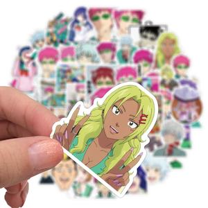 Autocollants Graffiti dessin animé <span class=keywords><strong>Saiki</strong></span> kuso, étiquette en vinyle imperméable pour ordinateur portable, bagages, Diy bricolage, 50 pièces - Product Image 3