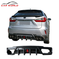 Diffuseur de pare-chocs arrière en fibre de carbone avec éclairage pour Lexus RX200t RX300 RX450h 2016-2017