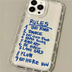 Coque de téléphone en <span class=keywords><strong>lettres</strong></span> anglaises Airbag transparent antichoc pour iPhone 17 Air 17 Pro Max 16 15 14 13 12 16e - Product Image 4