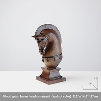 Ornements en résine An de Cheval Chinois, design moderne et épuré, pour l'agrandissement de la maison, le salon, le meuble TV, le bureau et la décoration intérieure.