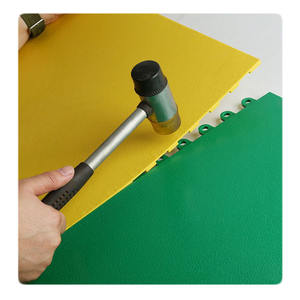 Leather Grain Pvc Interlocking Garage <b>Floor</b> Tiles / <b>Gym</b> / Workshop Vinyl <b>Floor</b> <b>Mat</b> - Product Image 4