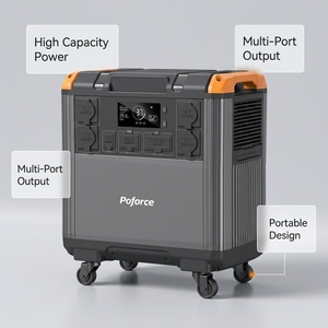 3000W 便携式充电站 5376Wh LiFePO4 太阳能发电机 纯正弦波 220V 家用备用电源 露营离网电源 - Product Image 1