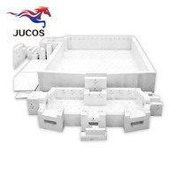 Azs 36 40 41 brique réfractaire frittée pour four à verre emballage de palettes en bois qualité supérieure