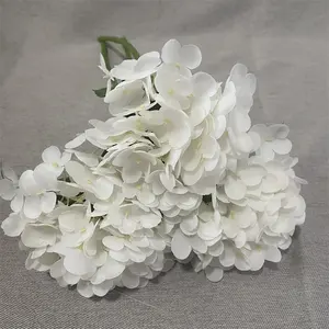 Hortensias de mariage de haute qualité fleurs artificielles blanches hortensia Real Touch pour la décoration