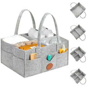 Organisateur de couches pour bébé avec poignée, organiseurs et rangements portables pour voiture de bébé pour la crèche - Product Image 1