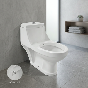 Inodoro de Cerámica Contemporáneo de Una Pieza con Doble Descarga, Ahorro de Agua, con Sifón en S y Sifón en P, Montado en el Suelo, para Baño - Product Image 3