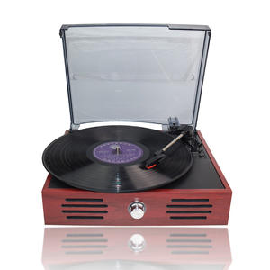 Tourne-disque Skywin avec lecteur de carte USB SD, 3 vitesses, lecteur de disques vinyles avec haut-parleurs intégrés pour usage domestique - Product Image 4