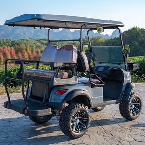 Carrito de golf todoterreno eléctrico de 4 plazas de nuevo diseño, vehículo turístico para viajes al aire libre con refugio contra la lluvia - Product Image 3