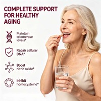 Compléments OEM anti-âge pour l'allongement des téloèmares, bien-être corporel équilibré, favorisant une condition naturelle des téloèmares, capsule anti-âge