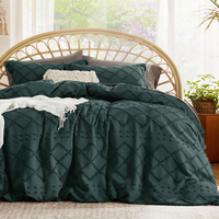 Ensemble de housse de couette personnalisée anti-boulochage 100% polyester 4 pièces, tissu 100TC, style européen et américain, aspect vintage, pour la maison et l'hôtel