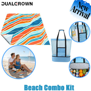 Alfombra de Playa para Acampar de Verano a <span class=keywords><strong>Precio</strong></span> de Fábrica con Kit de Bolsa de Playa, Bolsa de Picnic, Nevera Portátil para Picnic, Set de Vacaciones en la Playa - Product Image 1