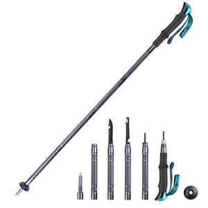 Bâton de randonnée en alliage d'aluminium Yuantoose, 3 sections, multifonctionnel, pliable, télescopique, pour la montagne - Product Image 3