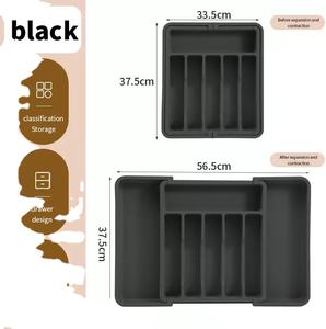 Wholesale Custom Low Price Expandable Adjustable Kitchen Silverware Flatware Drawer Organizer Tray Injection Plastic Durable - Product Image 1