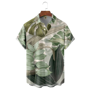 <span class=keywords><strong>Camicia</strong></span> Hawaiana da <span class=keywords><strong>Uomo</strong></span> a <span class=keywords><strong>Maniche</strong></span> <span class=keywords><strong>Corte</strong></span> con Stampa Tropicale, Collo Alto, 70 Colori, per Vacanze al Mare, Uso Quotidiano e Feste - Product Image 6