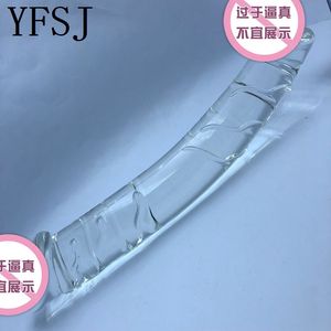 Giant tweekoppige grote glas <span class=keywords><strong>penis</strong></span> voor vrouwen - Product Image 2