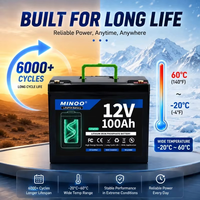 Pack de batteries LiFePO4 12V 100Ah, fabriqué avec des cellules de batterie lithium-ion de qualité A pour le stockage d'énergie solaire hors réseau