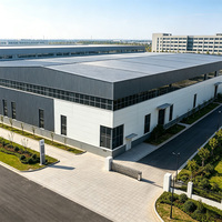 Entrepôt préfabriqué en structure acier robuste, directement de l'usine, avec une durée de vie de 70 ans, pour utilisation dans les centres de recyclage