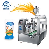 Machine d'emballage automatique pour jus de fruits, boissons énergisantes liquides, système de remplissage de sachets préformés à fond plat, Doypack, sachet autoportant