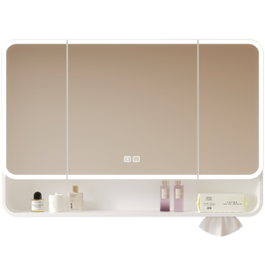 Customizable Sizes Double Door with Storage Shelf Touch Screen Rectangle Bathroom Medicine Cabinet <strong>Smart</strong> <strong>Mirror</strong> with Led Light - Product Image 6