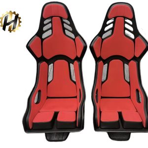 Asientos Deportivos Ajustables de Alta Calidad, Estilo Racing, de Fibra de Carbono y Cuero PU, Ajuste Universal Seguro - Product Image 1