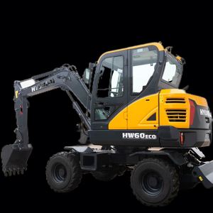 Mini-excavatrice sur roues HW60ECO HW60 HX60G, excavatrice sur roues de 6 tonnes à vendre - Product Image 1