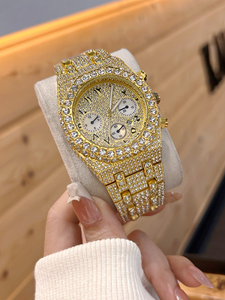 Reloj de Lujo Personalizable de Acero Inoxidable para Hombre con Moissanita, Estilo Hip Hop, Logotipo Personalizado, Suministro Directo - Product Image 5