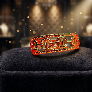 Anillo de Latón Chapado en Oro de 18K Ramavati Gems, Antideslustre, Diseño Clásico Unisex con Constelación, para Aniversarios, Bodas y Fiestas - Product Image 2