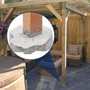 Base de poste JH-Mech 6x6 utilizada <span class=keywords><strong>para</strong></span> patio de cubierta/cenador/pérgola soporte de poste de Metal ajustable - Product Image 5