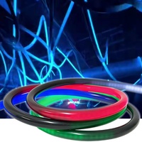 Tube néon flexible DMX noir 360 LED IP67 en silicone, éclairage DJ 5M programmable D22 pour festivals de musique et raves