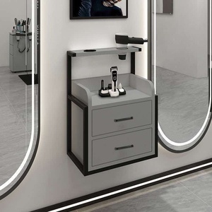 Armoire à outils moderne pour salon de coiffure, dorée, murale, mobilier de salon, équipement de station de coiffure avec rangement pour outils - Product Image 6