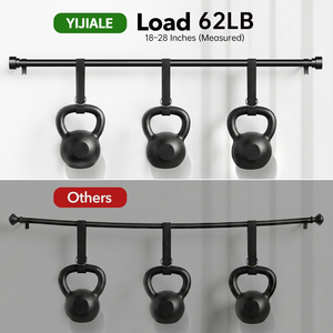 YIJIALE, Barra de Cortina Metálica Industrial Negra de 1 Pulgada, 0.46-0.71m, para el Hogar, Elección del Vendedor para Exportación - Product Image 6