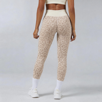 Leggings de yoga respirants à taille haute pour femmes, imprimé léopard, sans couture, extensibles, pour le yoga, la gym et la remise en forme quotidienne