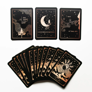 <span class=keywords><strong>Carte</strong></span> d'affirmation Positive en feuille d'or, impression personnalisée <span class=keywords><strong>de</strong></span> jeux <span class=keywords><strong>de</strong></span> santé mentale, vente en gros - Product Image 2