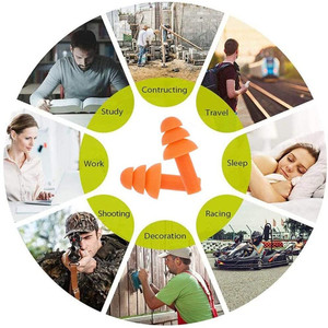 Tapones de silicona para los oídos para dormir, con cancelación de ruido, suaves y reutilizables, impermeables, reducción de ruido, venta al por mayor - Product Image 4